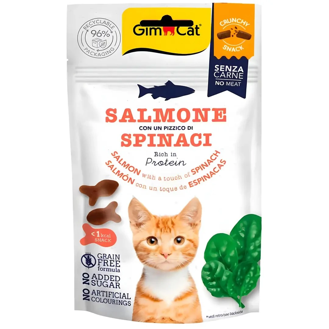 GimCat Crunchy Kedi Ödülü Somonlu ve Ispanaklı 50 Gr